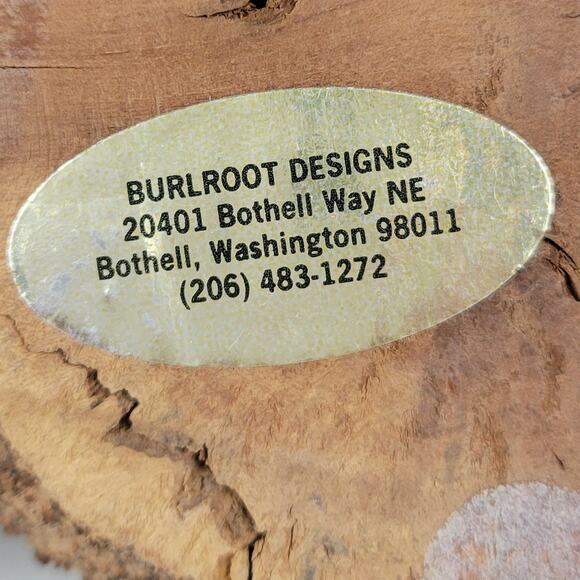 Vintage Burl Root Oil Candle Lamp Glass Lantern Wood Base Retro MCM Decor - Picture 10 of 16